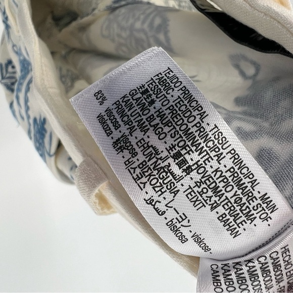 Zara Linen Embroidered Culottes Wide‎ Leg Pants Size Large - Picture 11 of 16